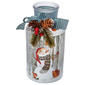 Transpac Christmas Snowman Friends Glass Jar Decor - image 1