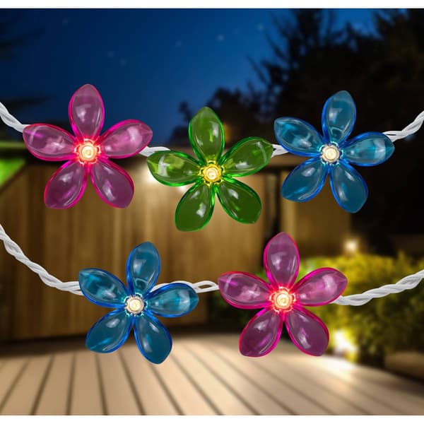 Northlight Seasonal 9ft. Flower Patio Light Set