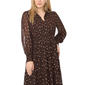 Petite MSK Long Sleeve Tie Neck Foil Dot Tiered Maxi Dress - image 4