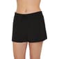 Womens Christina Blue Solid Woven Swim Shorts w/Full Panty - image 1