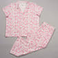 Petites Jessica Simpson Short Sleeve Rib Hearts Capri Pajama Set - image 1