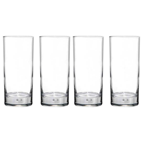 Home Essentials Red Series 17oz. Hiball Glasses - Set of 4