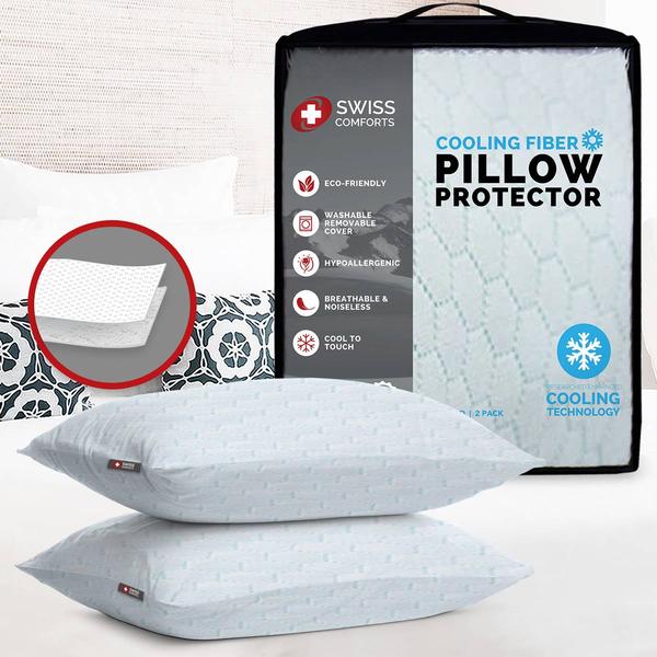 Swiss Comforts Cooling 2 Pack Pillow Protectors - image 
