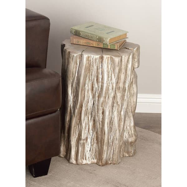 9th & Pike® Gold Fiberglass Eclectic Footstool