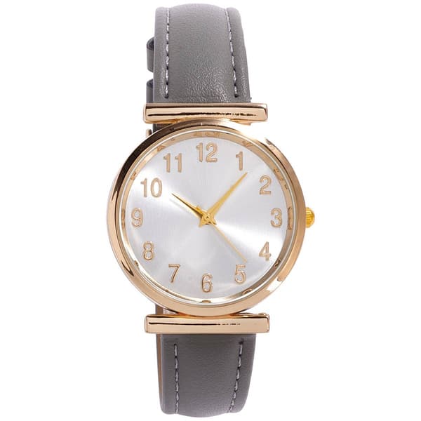 Womens Gold-Tone Grey Strap Analog Watch - 14948G-07-B04 - image 