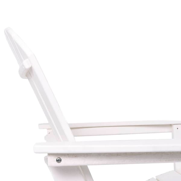 9th & Pike&#174; White Resin Traditional Outdoor Adirondack Chair