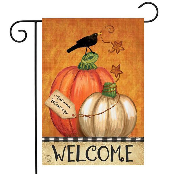 Briarwood Lane Rustic Pumpkins Fall Garden Flag - image 