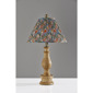 Adesso Faye Tall Table Lamp with Soft Pleated Floral Fabric Shade - image 2