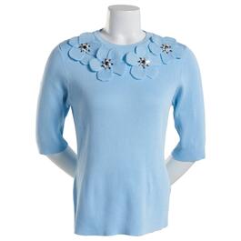 Womens Nanette Lepore 3 Dimensional Flower Sweater