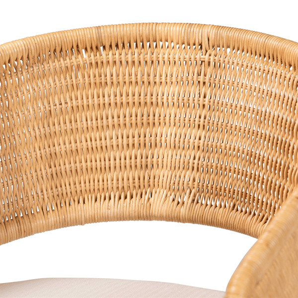 bali & pari Palm Bohemian Light Honey Rattan Dining Chair