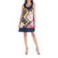 Womens 24/7 Comfort Apparel Patchwork Sleeveless Shift Dress - image 1