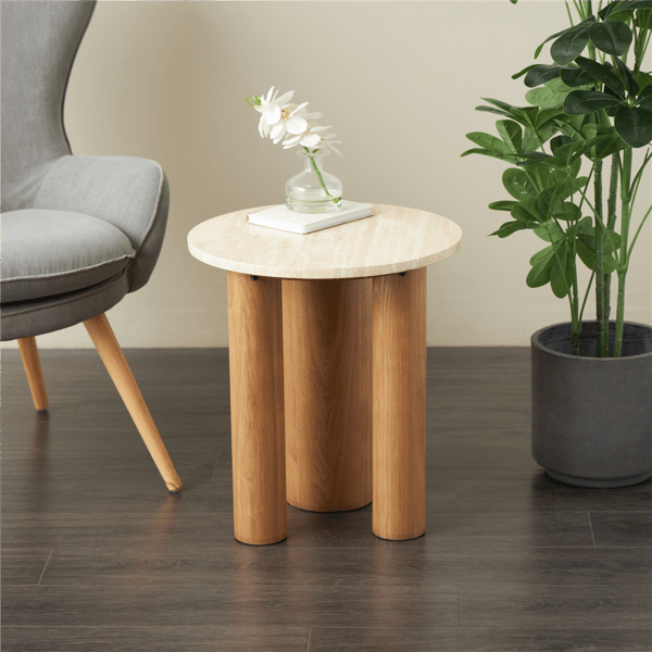 9th & Pike® Contemporary Brown Wood Accent Table