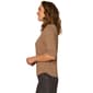 Womens Democracy Elbow Roll Cuff Sleeve 1/4 Button Blouse - image 3