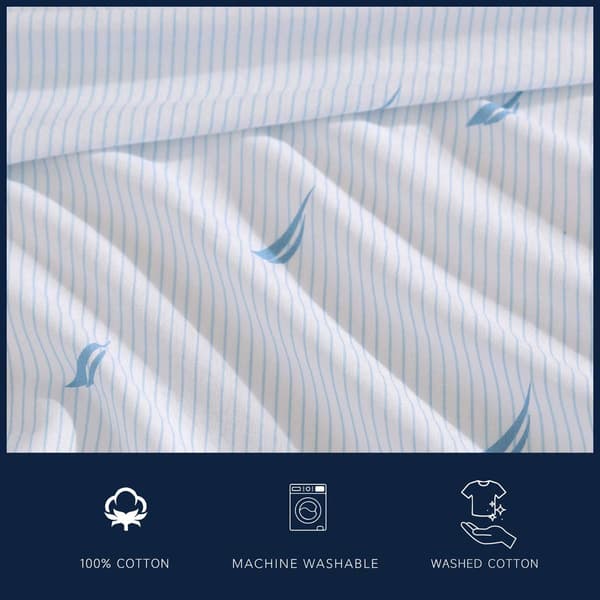 Nautica Washed Percale Cotton Sheet Set