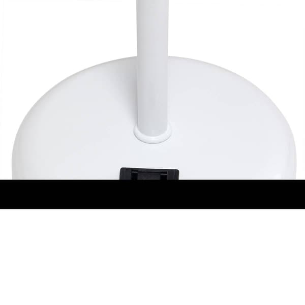 LimeLights White Stick Lamp w/Charging Outlet/Pink Shade-Set of 2