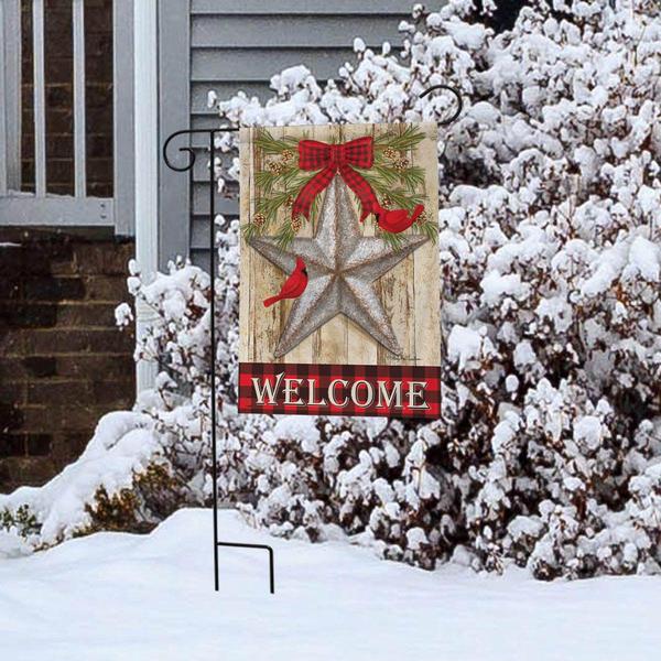 Briarwood Lane Barnstar Winter Garden Flag
