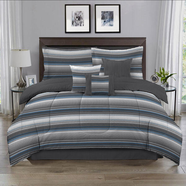 Ashley Cooper&#40;tm&#41; Cambridge Stripe 7pc. Comforter Set - image 