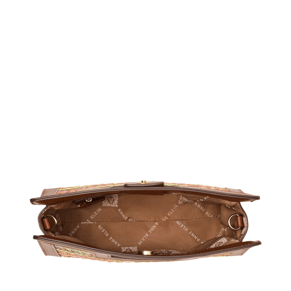 Anne Klein Straw Cut Out Handle Satchel $88
