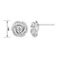 Forever Facets Rhodium Plated April Love Knot Earrings - image 3