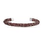 Crystal Kingdom Brass Rhodium Plated Maroon Crystal Cuff Bracelet - image 1