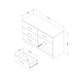 South Shore Gramercy 6 Drawer Chest