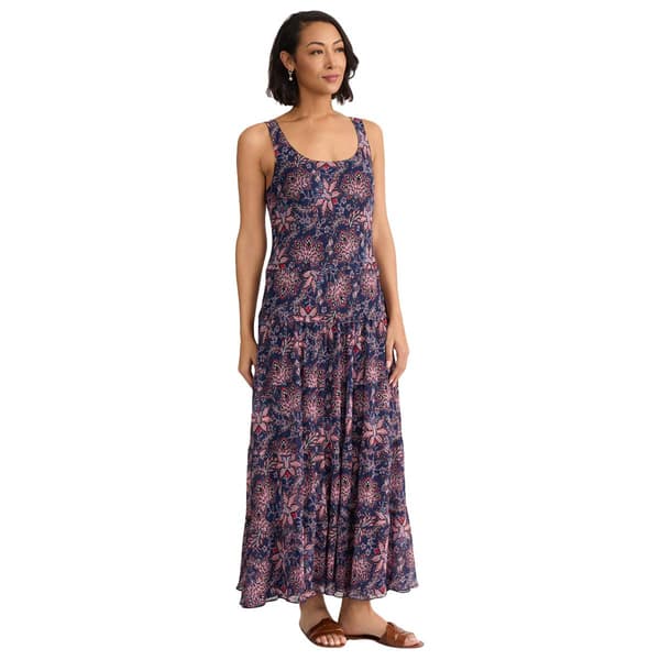 Petite Jones New York Sleeveless Floral Tier Maxi Dress