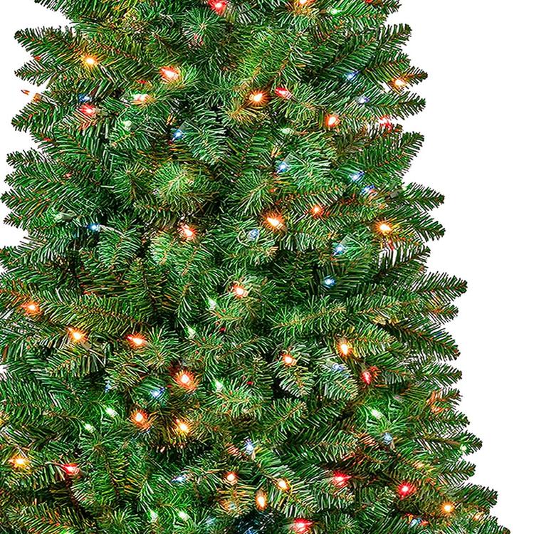 National Tree 6ft Rowan Pencil Slim Tree w/ 250 Multi-Color Light