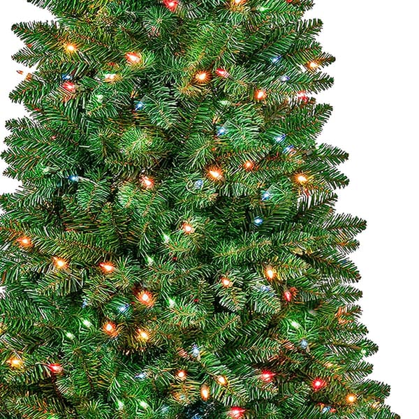 National Tree 6ft Rowan Pencil Slim Tree w/ 250 Multi-Color Light