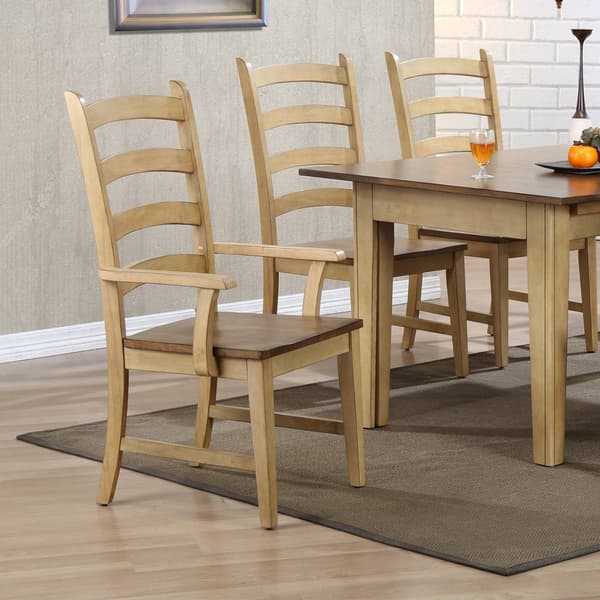 Besthom Brook Distressed Two-Tone Arm Chairs - Set of 2