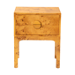 bali & pari Kayla Modern Real Burl Wood 2-Drawer Nightstand - image 3