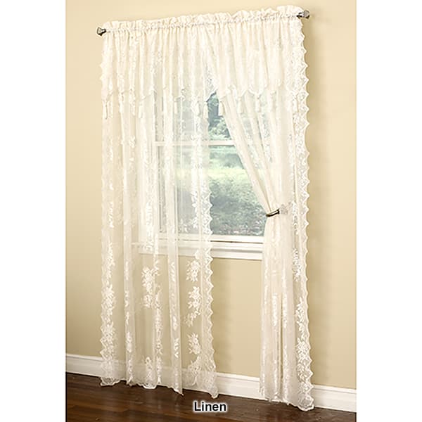 Carly Floral Lace Curtain Panel