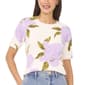 Womens Cece Short Sleeve Hydrangea Floral Sweater - image 1