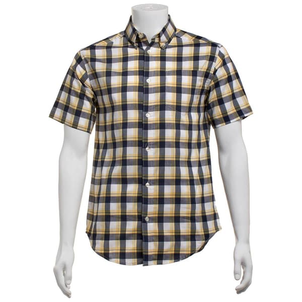 Mens Architect(R) Weekender Button Down Shirt - White/Blue/Yellow - image 