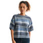 Womens CITY BLUES Elbow Sleeve Broome Melange Stripe Sweater - image 1