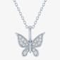 Nova Star&#40;R&#41; Sterling Silver Lab Grown Diamond Butterfly Pendant - image 1