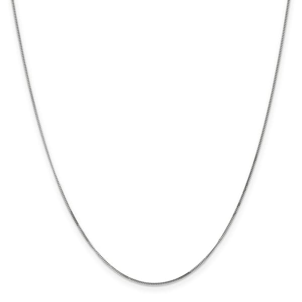 Gold Classics&#40;tm&#41; .9mm. 14k White Gold Curb Chain Necklace - image 