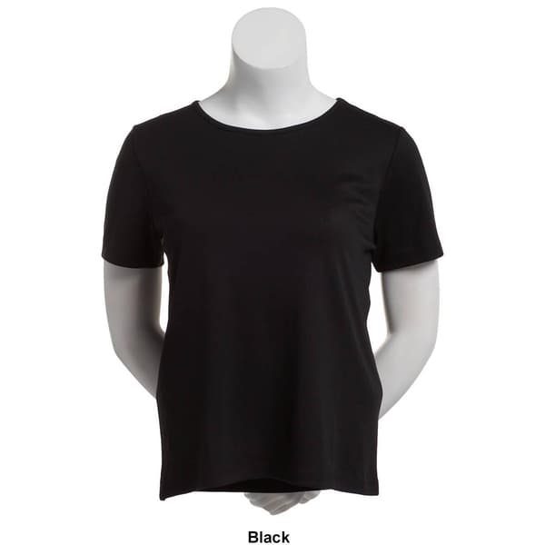 Petite Hasting & Smith Short Sleeve Solid Round Neck Tee