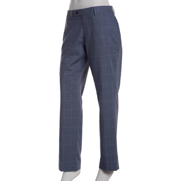 Mens Tommy Hilfiger Windowpane Suit Pants - Blue