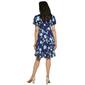 Plus Size Sami & Jo Flutter Sleeve Tie Neck Floral A-Line Dress - image 2