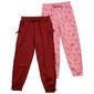 Girls (7-12) BTween(R) 2pk. Solid Bow & Floral Joggers - image 1