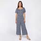 Womens Luxology Short Sleeve Square Neck Medallion Jumpsuit - image 1