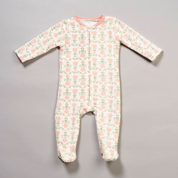 Baby Girl (NB-9M) Chick Pea(R) Floral Quilted Footed Coveralls - image 