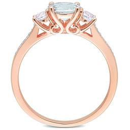 Gemstone Classics™ Aquamarine & Lab Created White Sapphire Ring