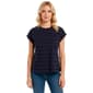 Womens Erika Cap Sleeve Embroidered Ikat Tee - image 1