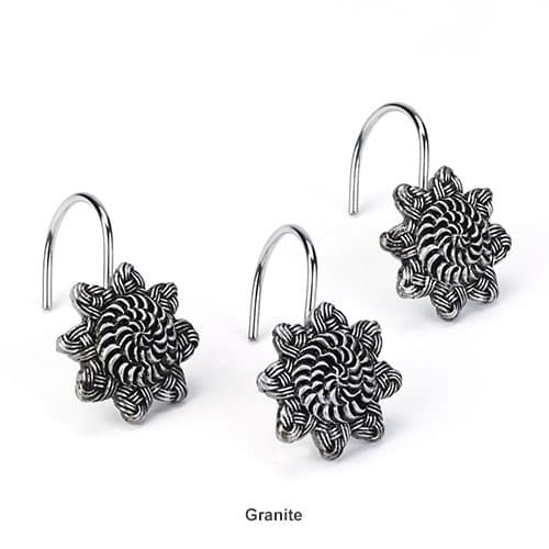 Avanti Braided Medallion Shower Curtain Hooks
