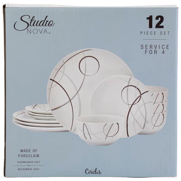 Studio Nova Circles 12pc. Dinnerware Set