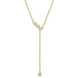 Gold Plated 1/8ctw Lab Grown Diamond Necklace