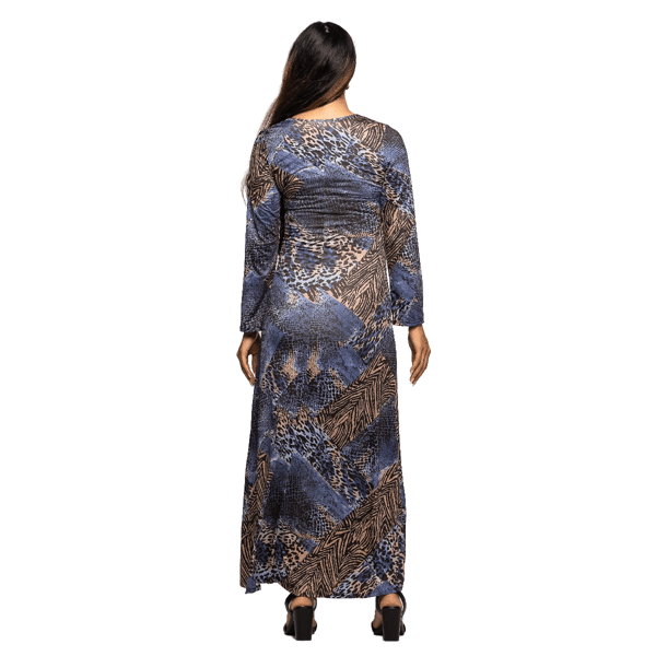 Womens 24/7 Comfort Apparel Animal Maternity Maxi Dress