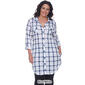 Plus Size White Mark Piper Plaid Tunic Shirtdress - image 4
