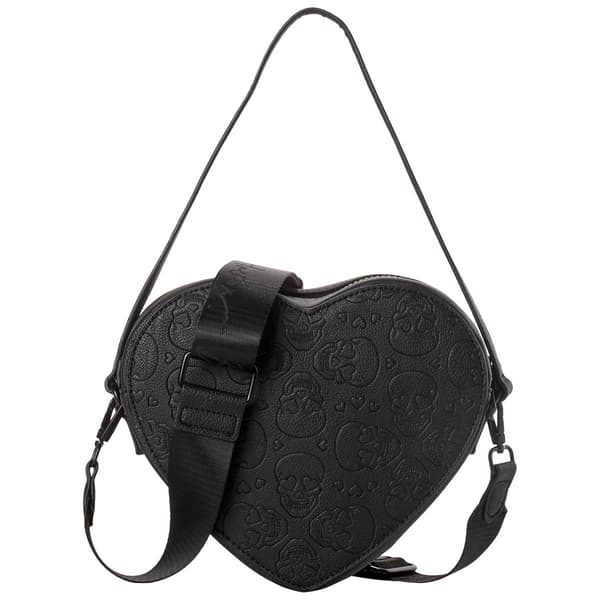Betsey Johnson Heart Skulls Crossbody